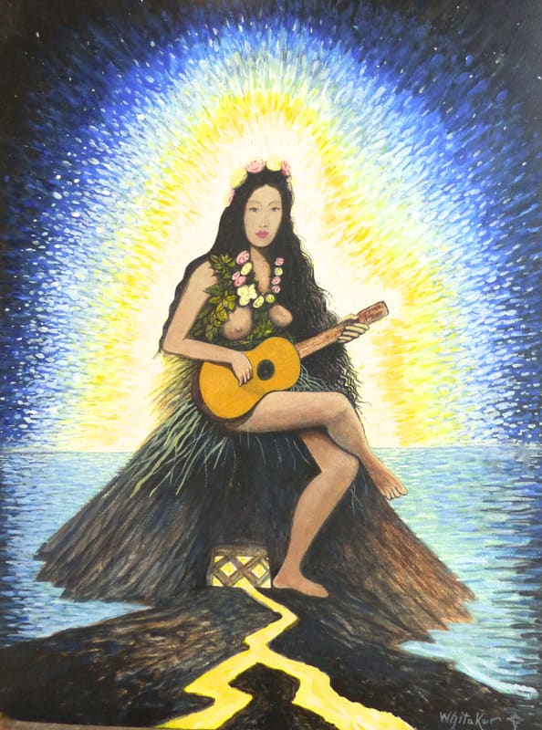 Goddess Playing Ukulele